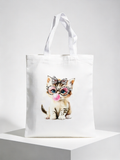 Bubblegum Kitty Canvas Tote Bag