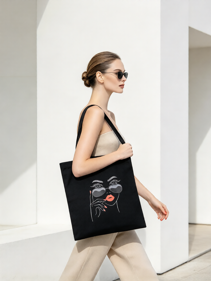 Chic Muse Canvas Tote Bag