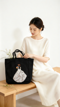 Sequin Elegance Handmade Embroidered Tote Bag