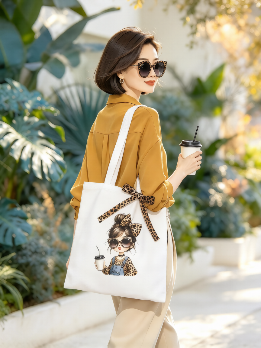 Coffee & Cheetah Chic Tote