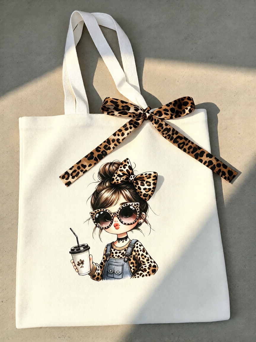 Coffee & Cheetah Chic Tote